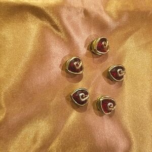 Red Heart Shape Button Covers